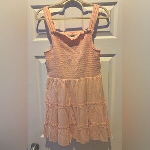 Pink tank top with ruffles